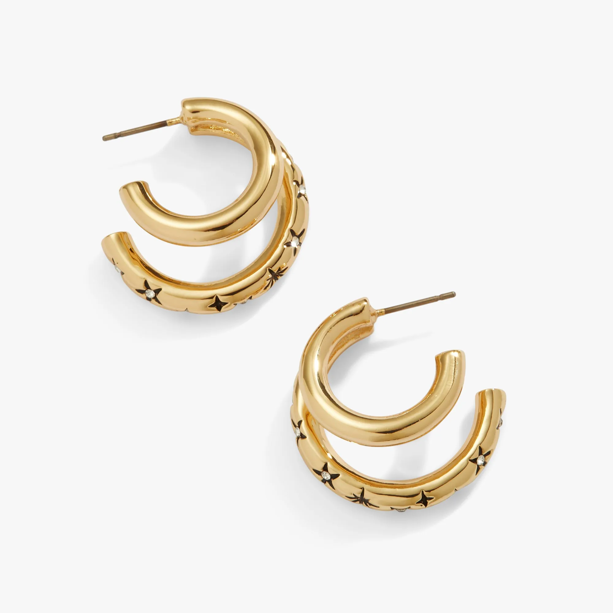 Stargazer Double Hoop Earrings