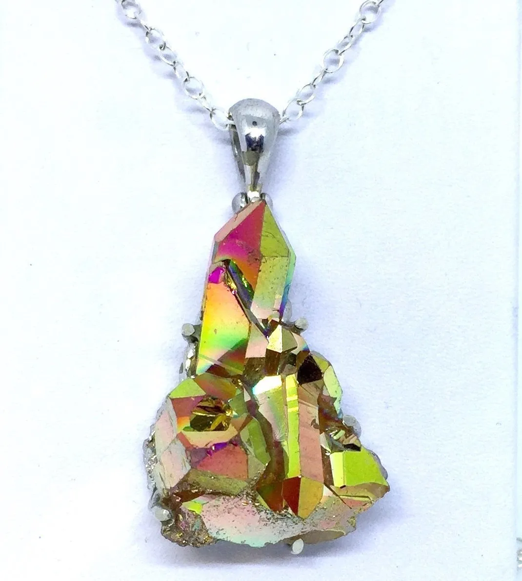 Sunset Aura Quartz Pendant