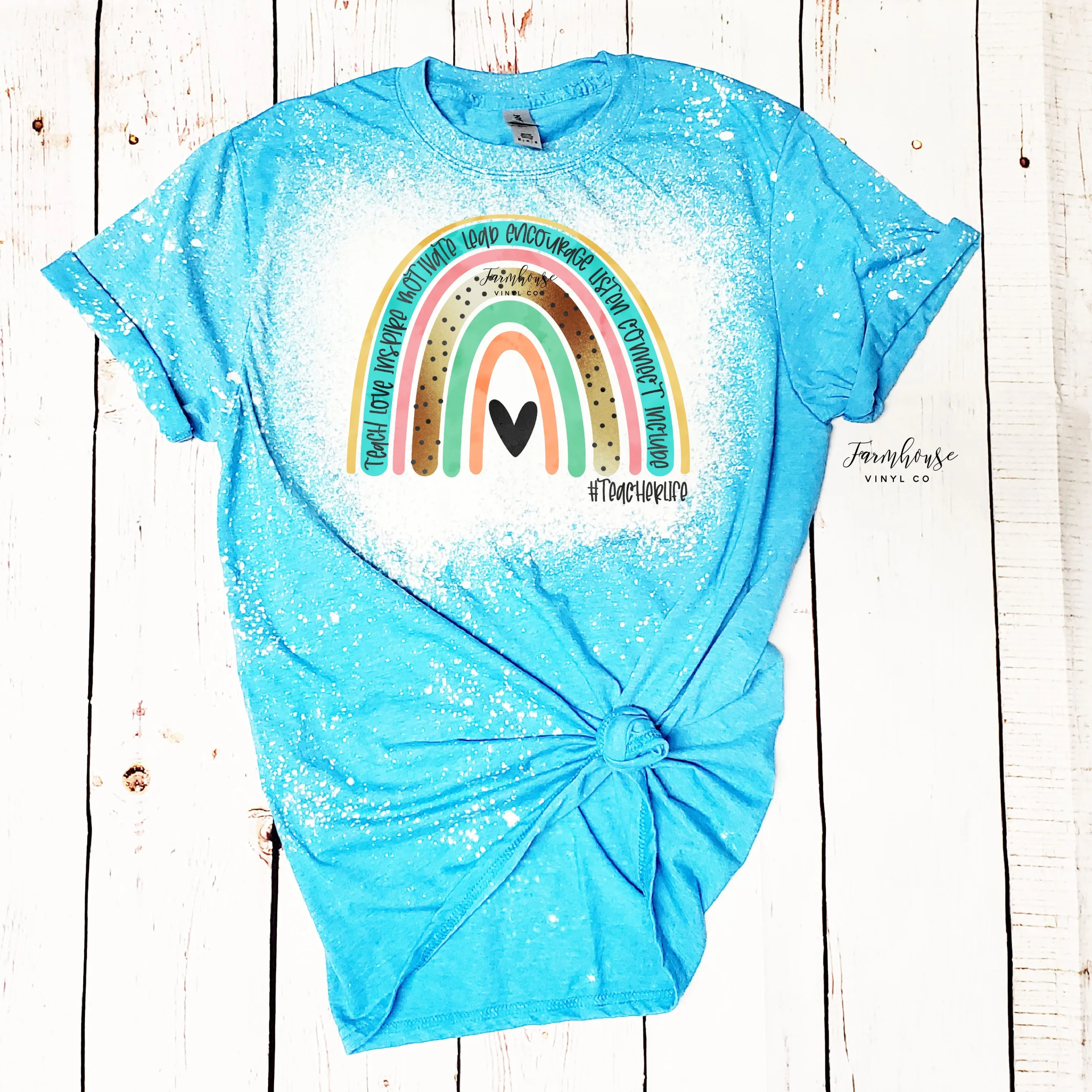 #TeacherLife Rainbow Shirt