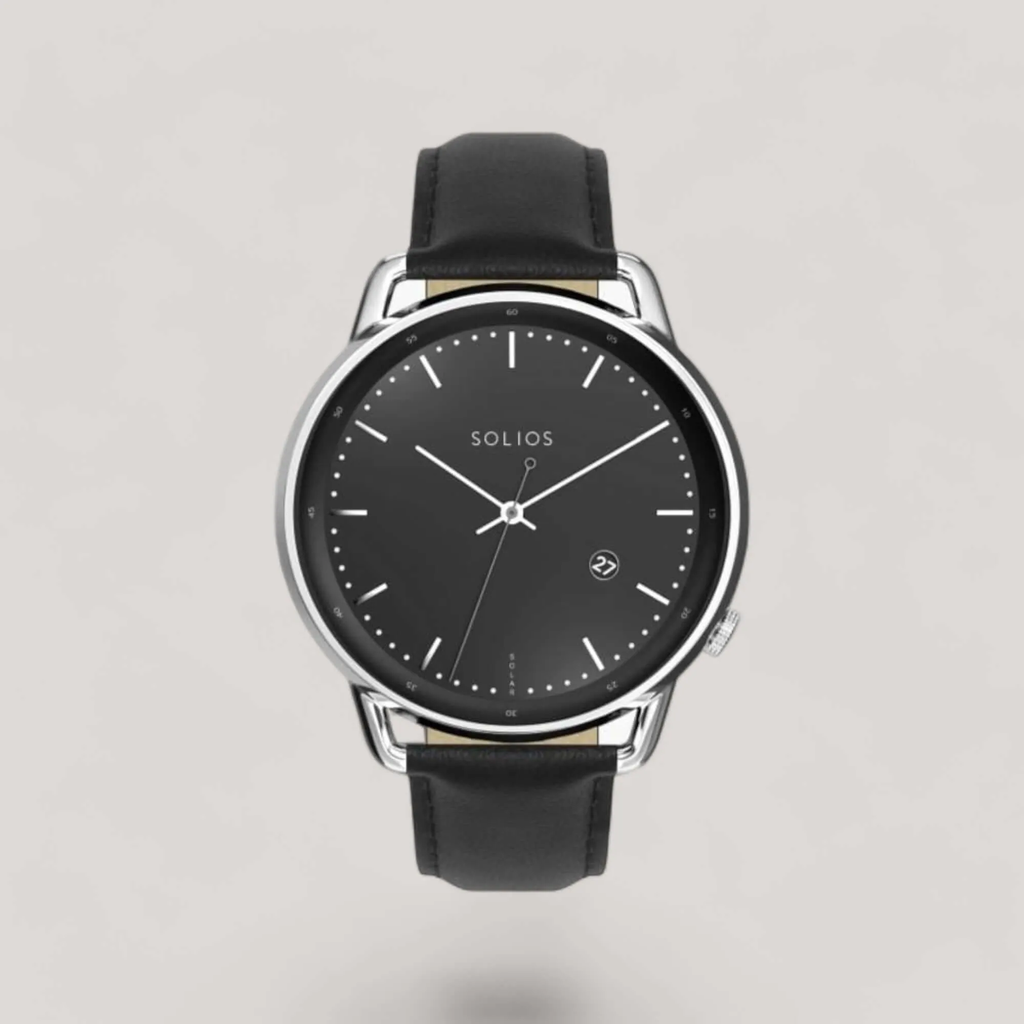 The Solar Curve | Black Dial - Silver Case